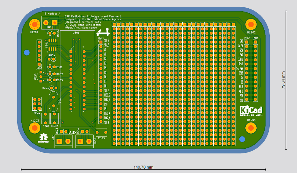 Radioduino V2 Prototyping board